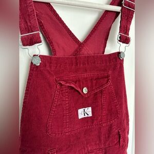 Vintage Calvin Klein Burgandy Corduroy Overalls